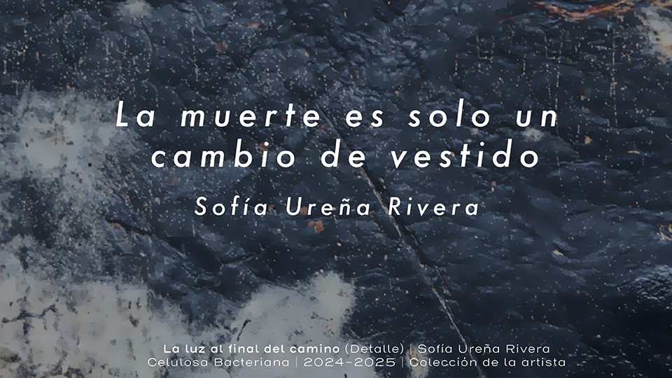 Imagen gráfica: "𝙇𝙖 𝙢𝙪𝙚𝙧𝙩𝙚 𝙚𝙨 𝙨𝙤𝙡𝙤 𝙪𝙣 𝙘𝙖𝙢𝙗𝙞𝙤 𝙙𝙚 𝙫𝙚𝙨𝙩𝙞𝙙𝙤"